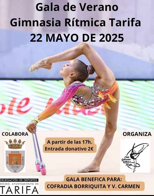 El alumnado del Club Gimnasia Rítmica Tarifa ofrece mañana jueves exhibición