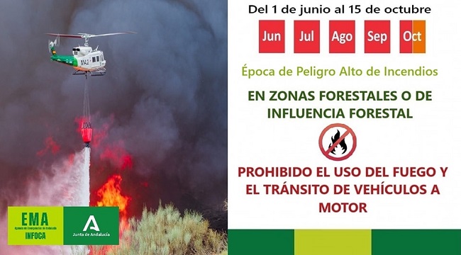 Comienza la época de peligro alto de incendios forestales