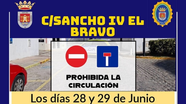 Corte de tráfico en la calle Sancho IV el Bravo