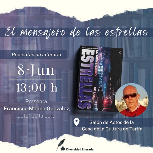 El autor tarifeño Francisco Molina González presenta nueva novela el próximo domingo, 8 de junio