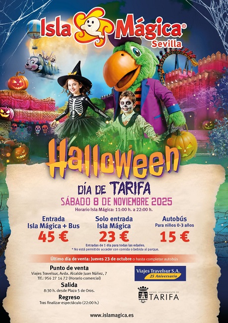 El Día de Tarifa en Isla Mágica cambia de fecha.Nueva cita el sábado 8 de noviembre