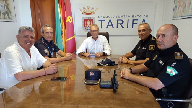 Recepción de despedida al comisario jefe de la Policía Nacional en Algeciras Francisco Javier López Matesanz antes de que asuma su nuevo destino profesional