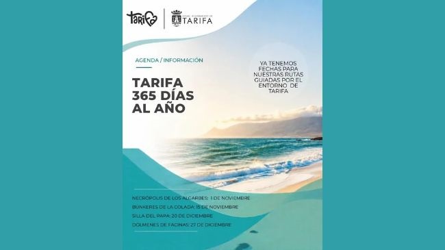 La Oficina de Turismo de Tarifa ofrece todo un calendario de rutas guiadas gratuitas por el entorno de Tarifa.