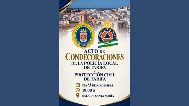 Reconocimientos oficiales a la Policía Local y Protección Civil de Tarifa